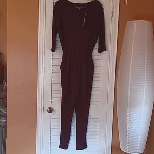 Elegant Burgundy Jumpsuit
